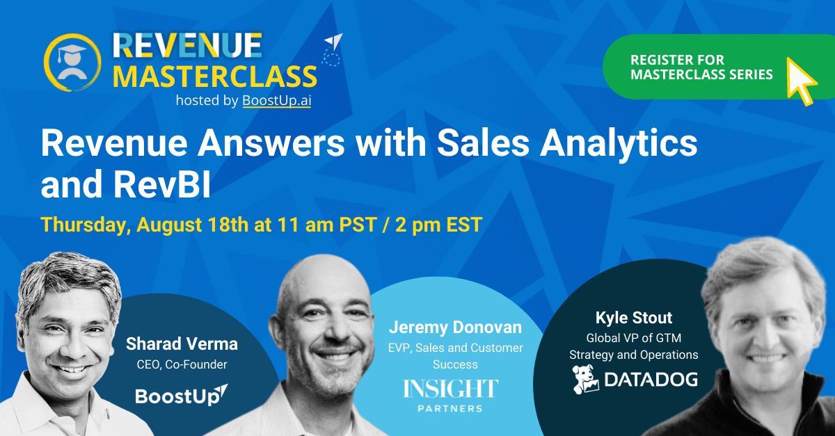 Sales Analytics and RevBI - Masterclass Cover