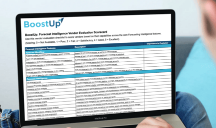 BoostUp: Forecast Intelligence Vendor Evaluation Scorecard